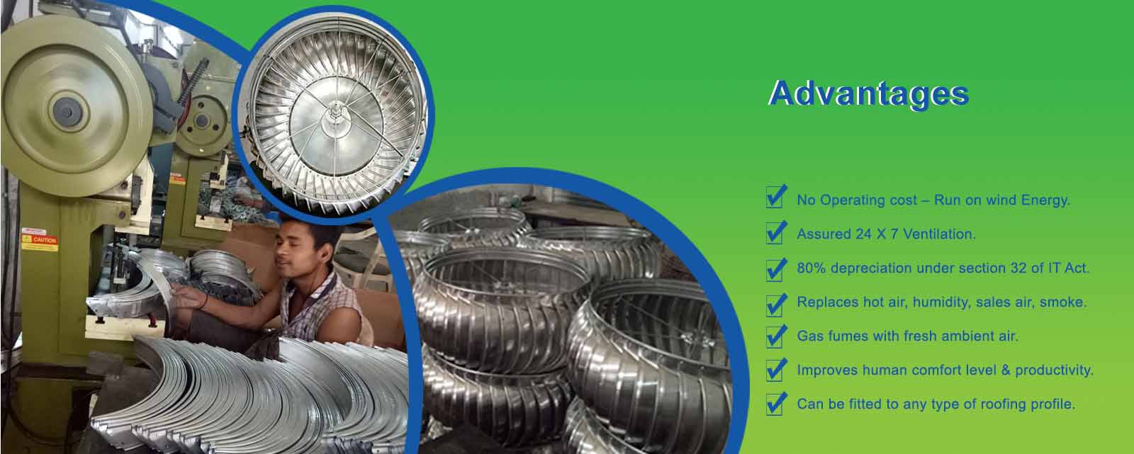 shreeji sales corporations Wind Ventilator